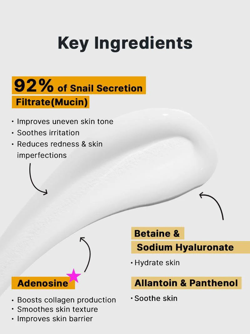 Snail Mucin 92% Moisturizer – K-Beauty Glass Skin Cream